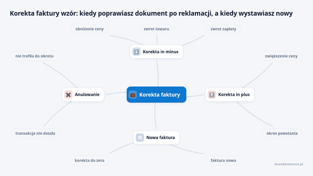 Korekta faktur - poprawa dokumentów po reklamacji i wystawianie nowych faktur.
